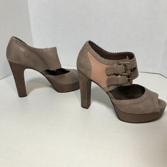 Halogen 80’s Inspired platform sandal Leather "Lynden' 6 M - Picture 8 of 12